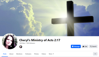 Cheryl's Ministry of Acts 2:17 on social media